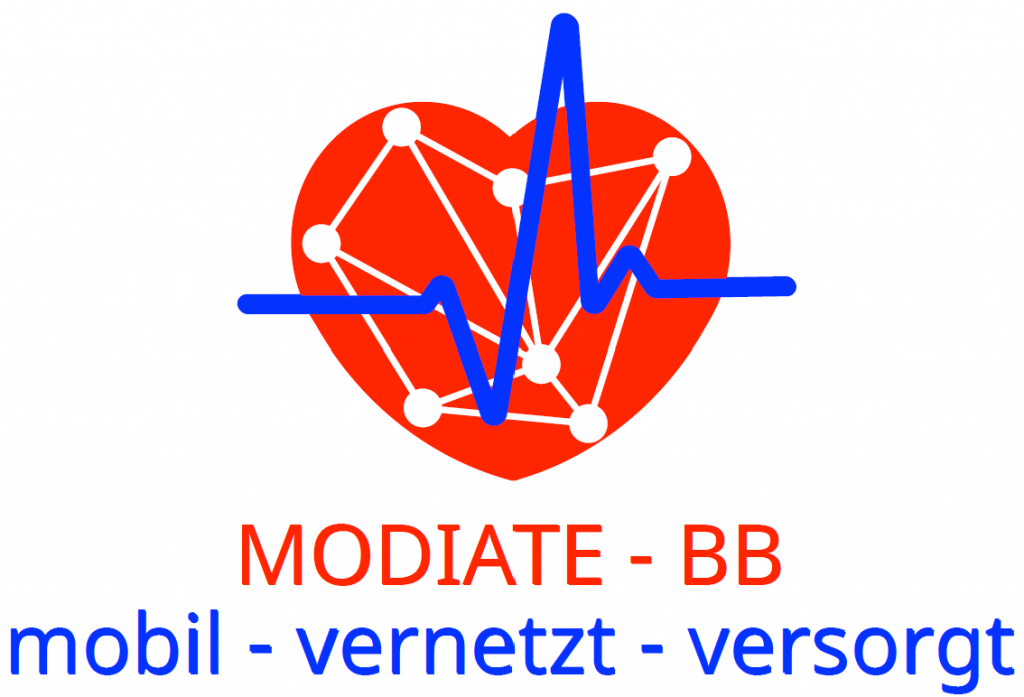 digitales Netzwerktreffen von Modiate-BB zum Thema: Was liegt uns im Blut?
Abgebildet ist das rote Herzförmige Logo des Netzwerkes mit einer blauen Lebenslinie. 